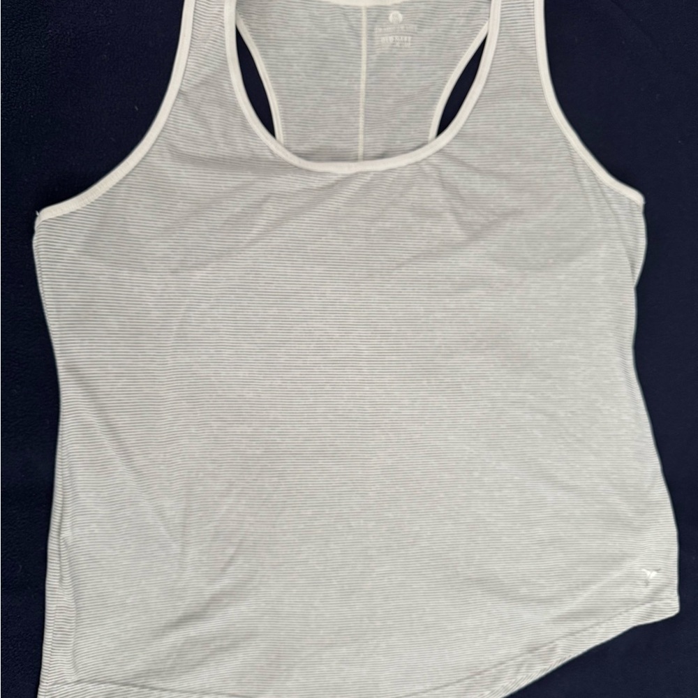 Old Navy Black & White Stripe Athletic Tank Top